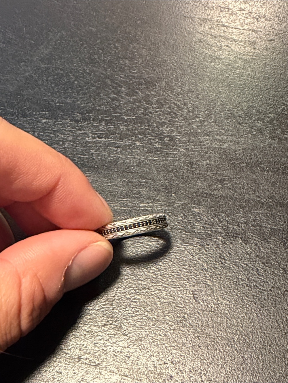 Sterling Silver Textured Band Ring